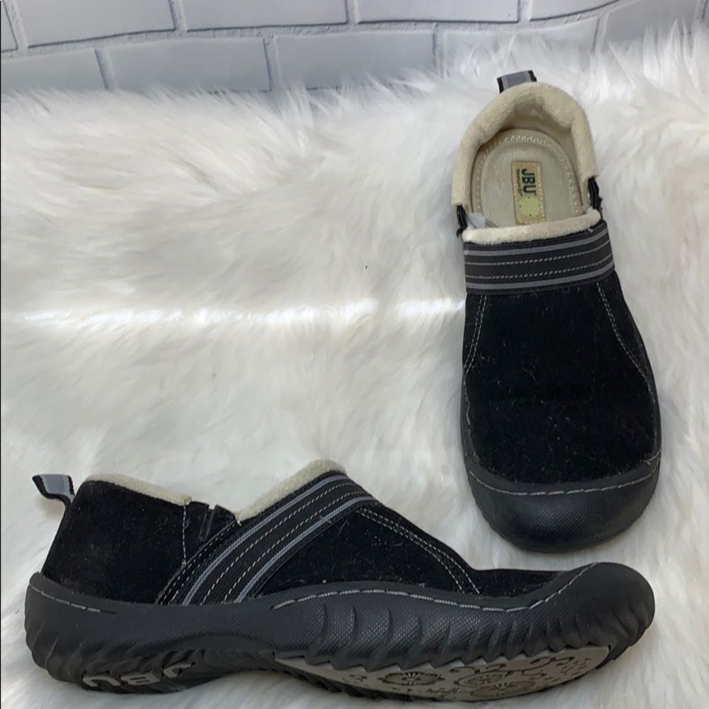 Jambu J-41 Black Vegan Sueded Slip Ons Size 7